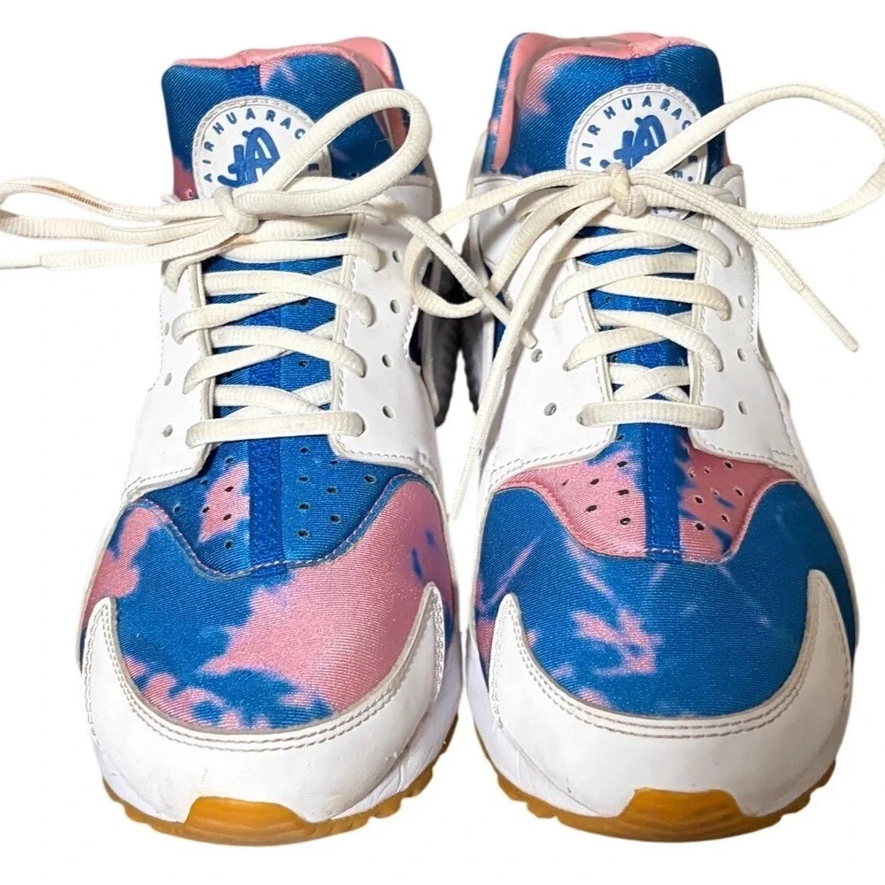 Nike Air Huarache Athletic Shoes Tie Dye Pink Blue Women's‎ Size 8.5 AQ0551 100